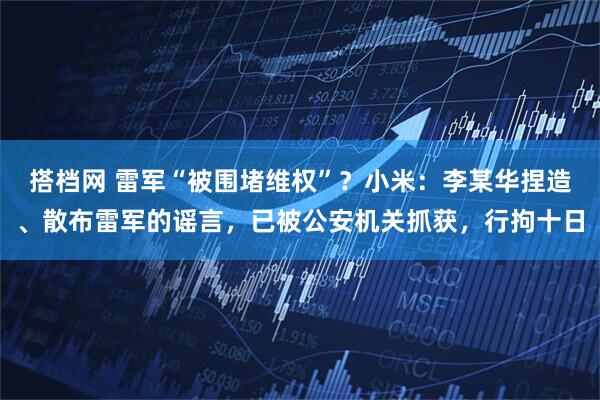 搭档网 雷军“被围堵维权”？小米：李某华捏造、散布雷军的谣言，已被公安机关抓获，行拘十日